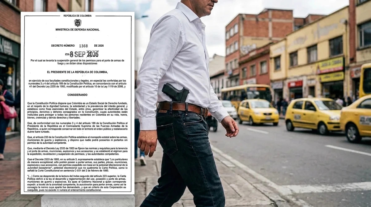 Restablecimiento del porte de armas en Colombia: un giro en la política de seguridad. Presidente De la Espriella derogó la prohibición