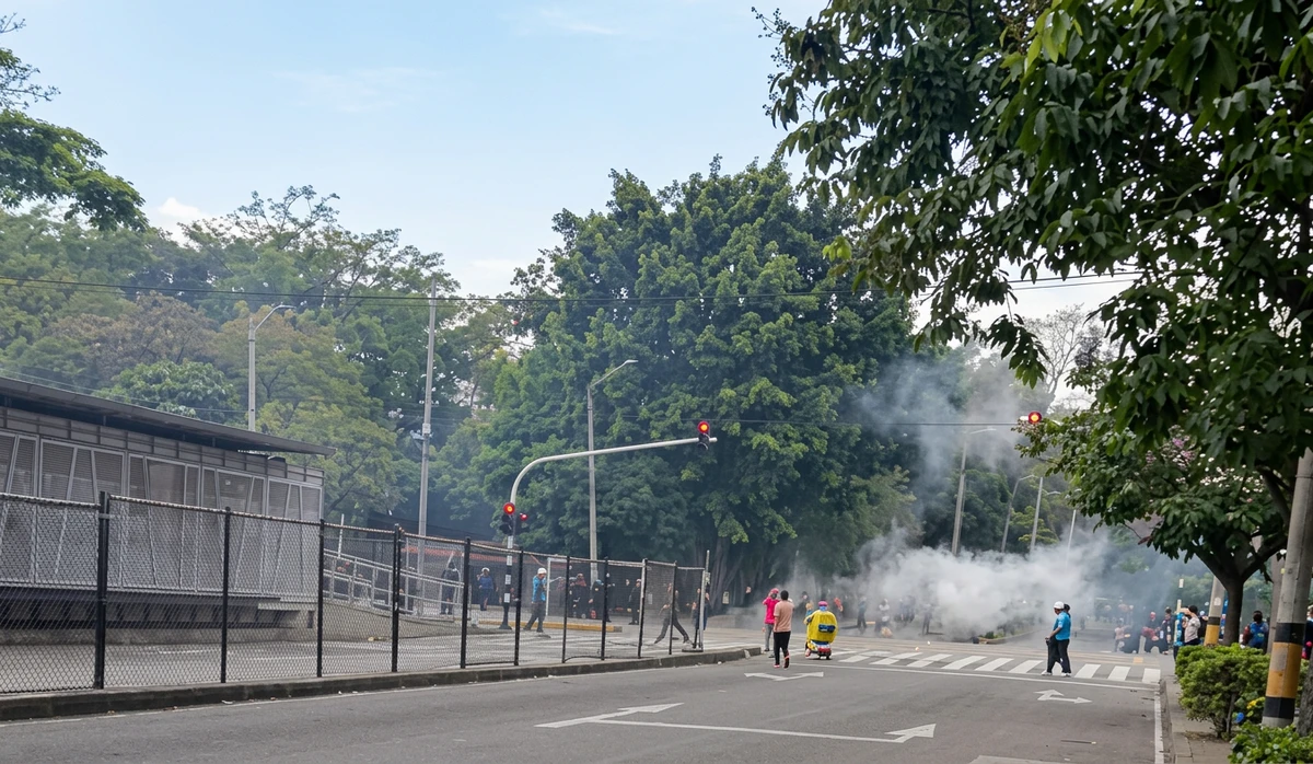 Medellín registró disturbios y bloqueos en la primera jornada de protestas bajo el gobierno de Abelardo De La Espriella