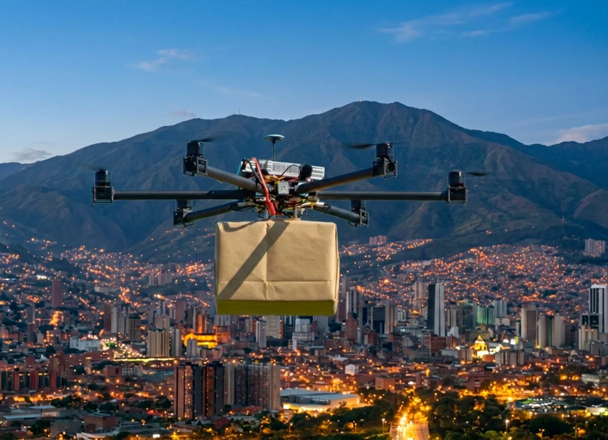 Medellín lidera la innovación logística con el primer piloto de transporte de carga mediante drones