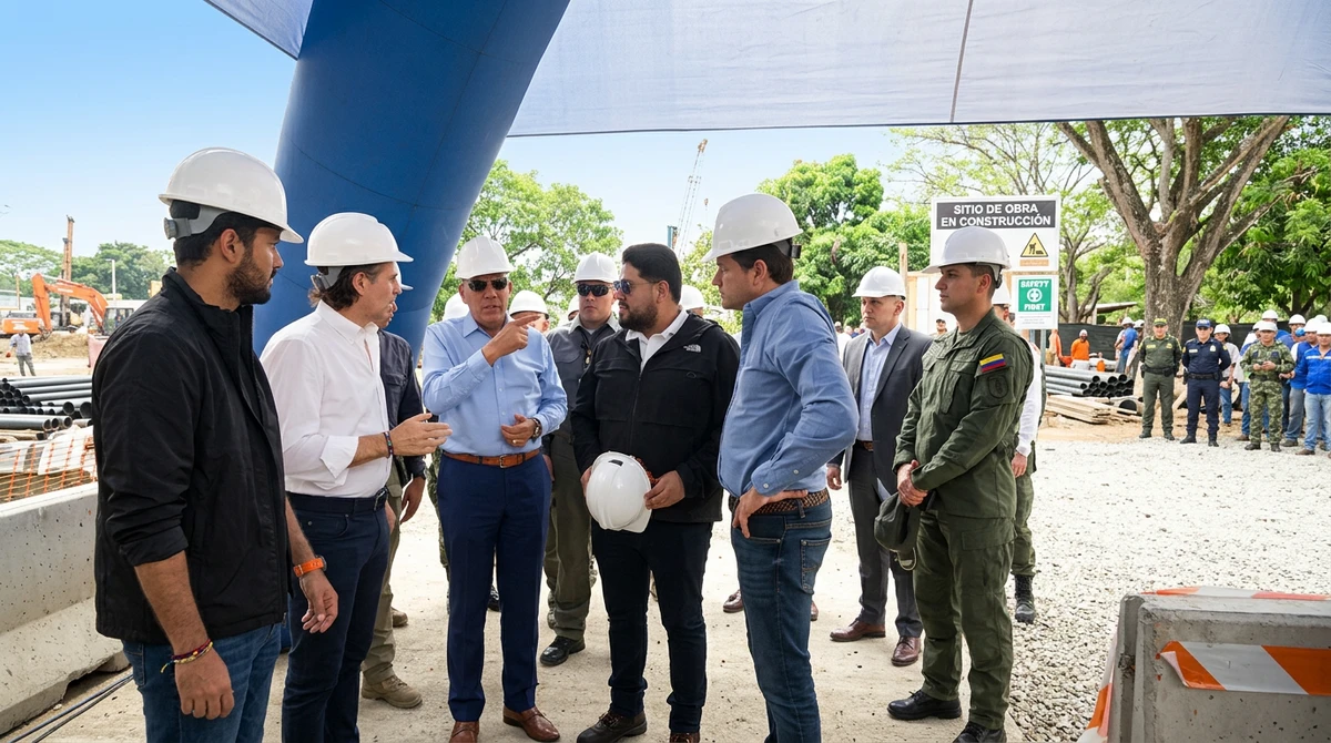 Delegación de Estados Unidos y el ministro de Defensa revisan en Medellín el C5i, futura sede del Escudo de las Américas