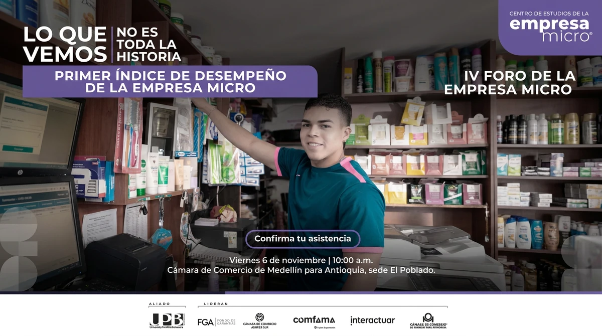 Medellín será sede de la presentación del primer Índice de Desempeño de la Empresa Micro en Colombia