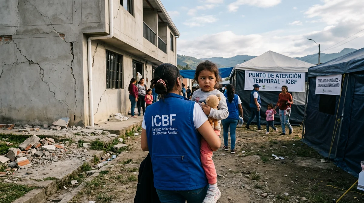 Terremoto deja a 5.000 niños del ICBF afectados y obliga a trasladar unidades de atención