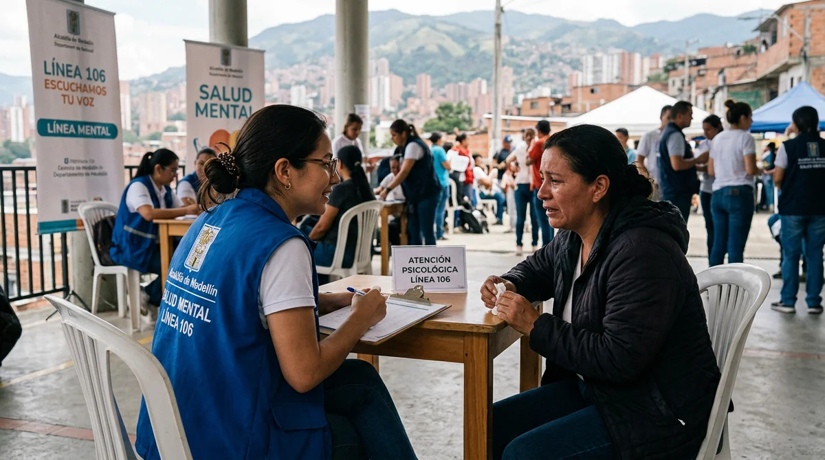 Medellín refuerza la atención en salud mental tras el sismo y habilita la Línea 106