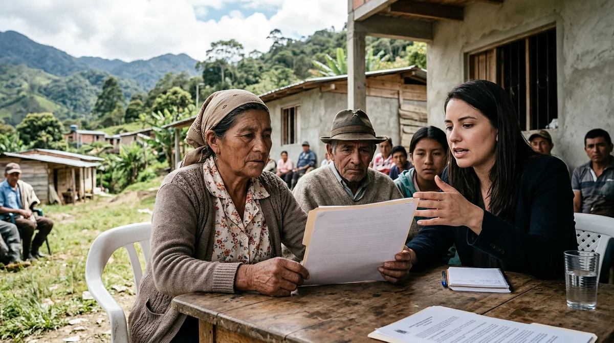 Familias campesinas y víctimas del conflicto en Antioquia luchan por sus viviendas ante la justicia