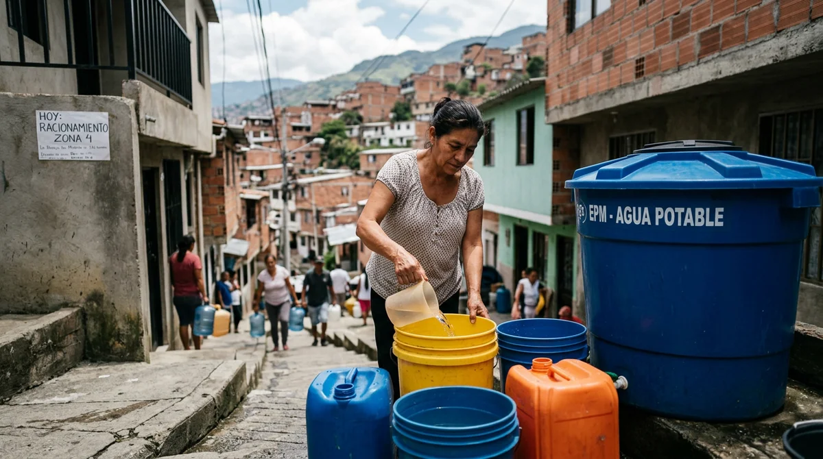 Medellín implementa racionamientos de agua ante la escasez generada por el fenómeno de El Niño. Consulte qué día le toca 
