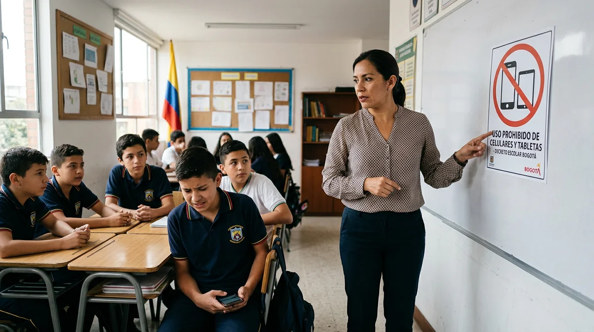 Bogotá propone estricta regulación para el uso de celulares y tabletas para menores en colegios