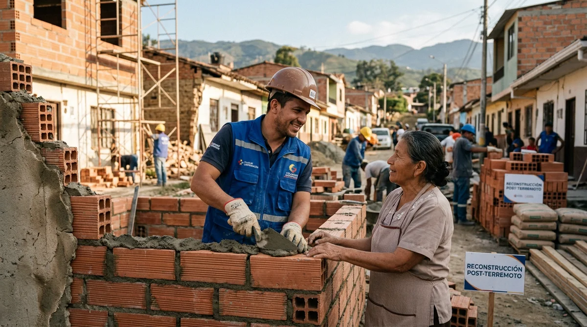 Cajas de compensación familiar movilizan 550 mil millones de pesos para la reconstrucción post-terremoto