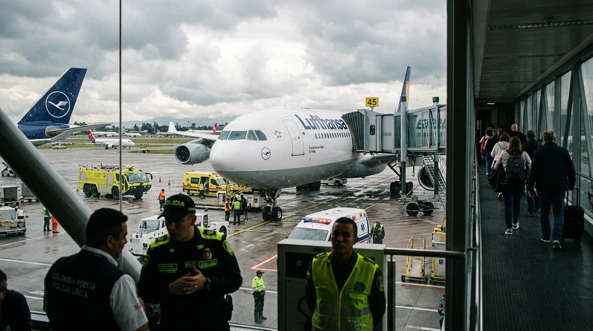 Pánico en vuelo Bogotá-Frankfurt. Pasajero evitó una tragedia a bordo