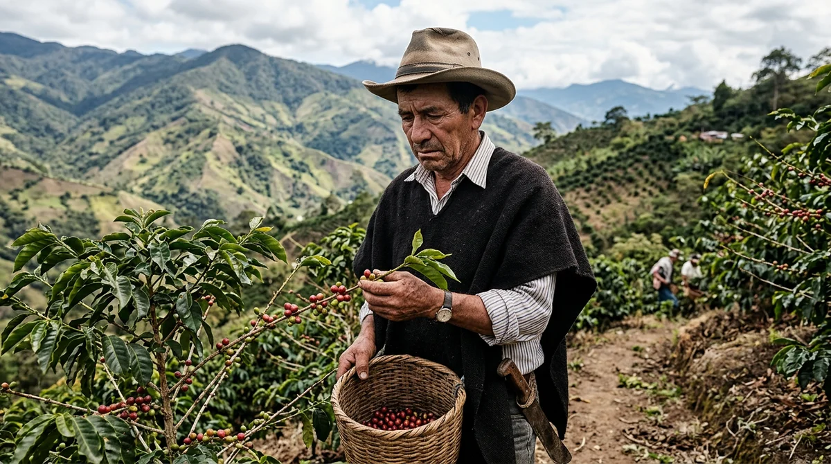 La producción cafetera de Colombia cae 15% y cierra el peor año cosechero del último ciclo