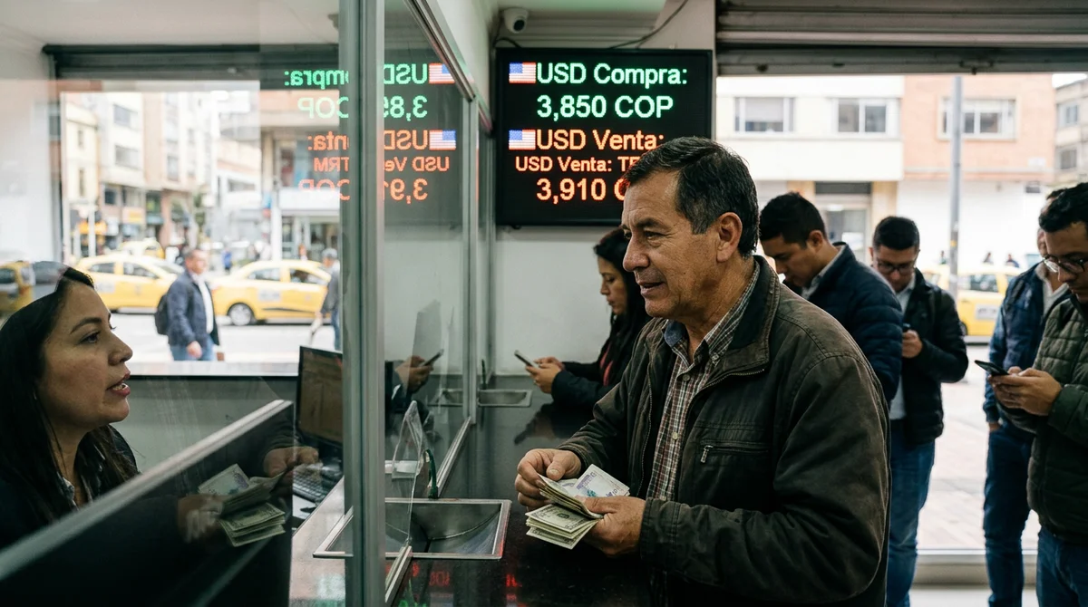 El dólar cede terreno en Colombia y se cotiza por debajo de la TRM en una jornada volátil