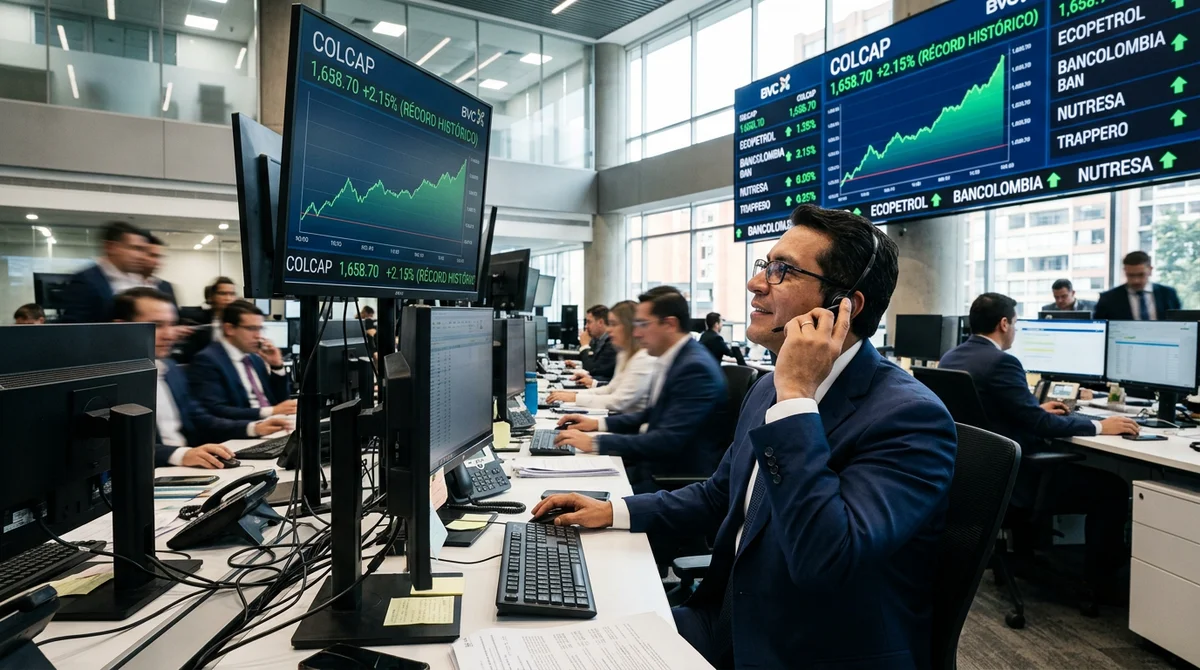 La bolsa colombiana encadena un año récord con el Colcap cerca de máximos históricos