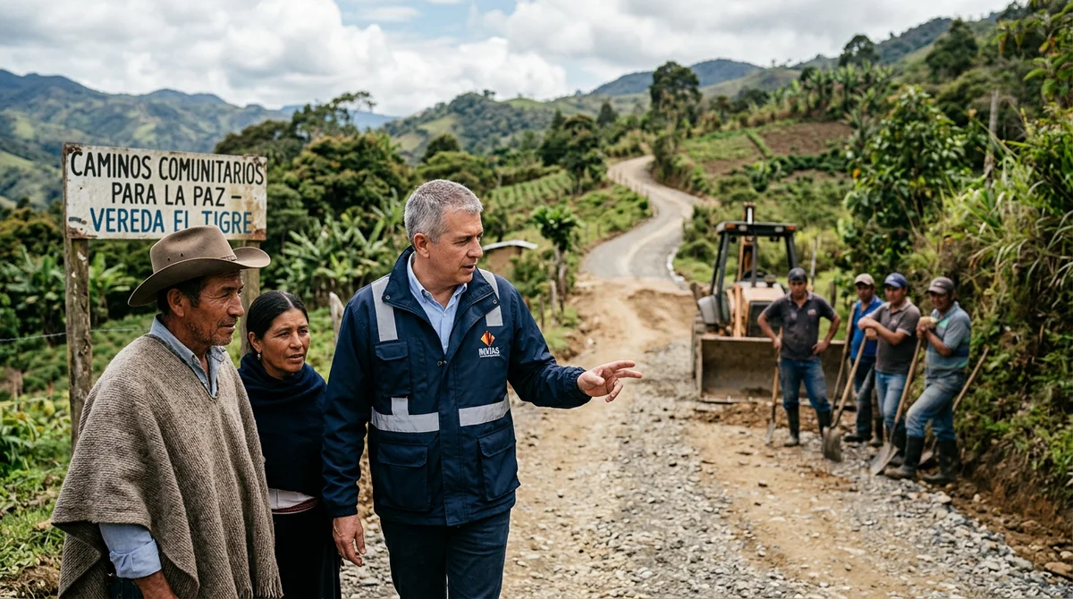 Invías liquidará "Caminos Comunitarios para la Paz" y alista "Los Caminos del Tigre", con meta de 30.000 kilómetros de vías
