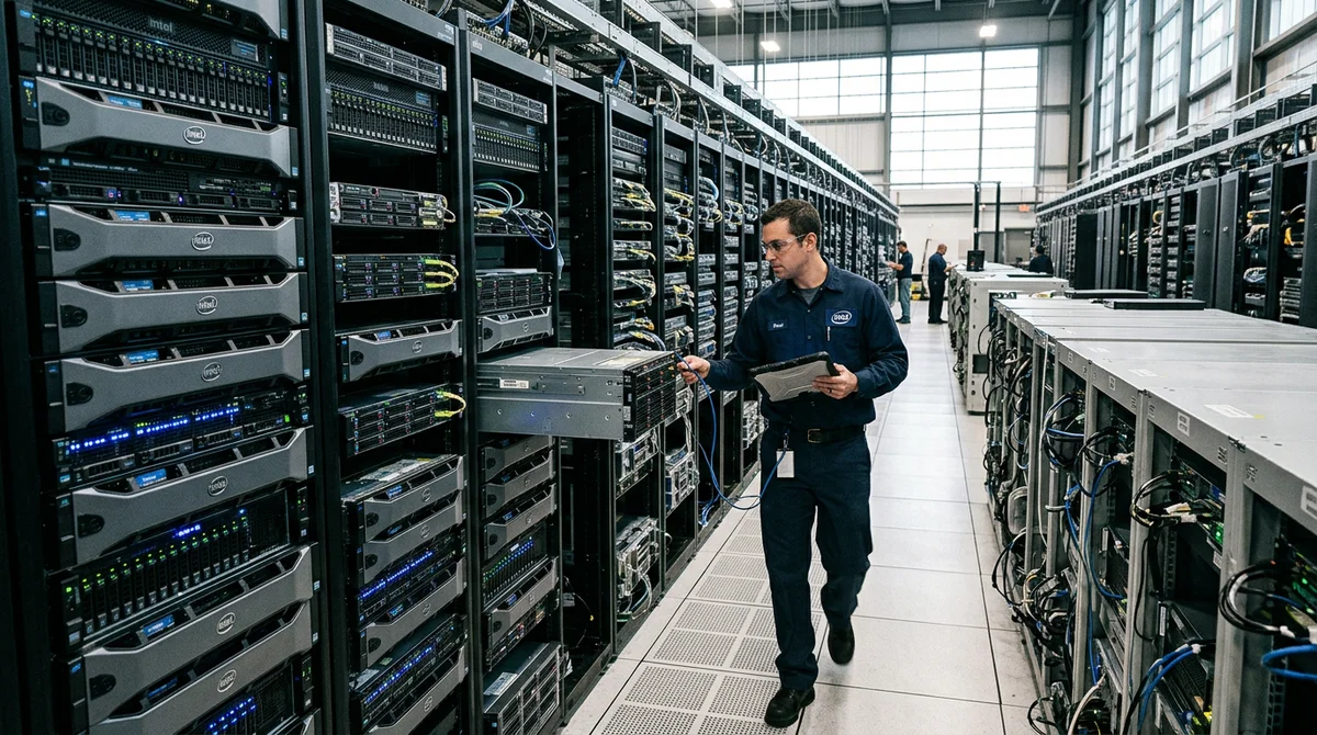 Intel crece por los centros de datos, pero la escasez de memoria frena los computadores y sus acciones se desploman