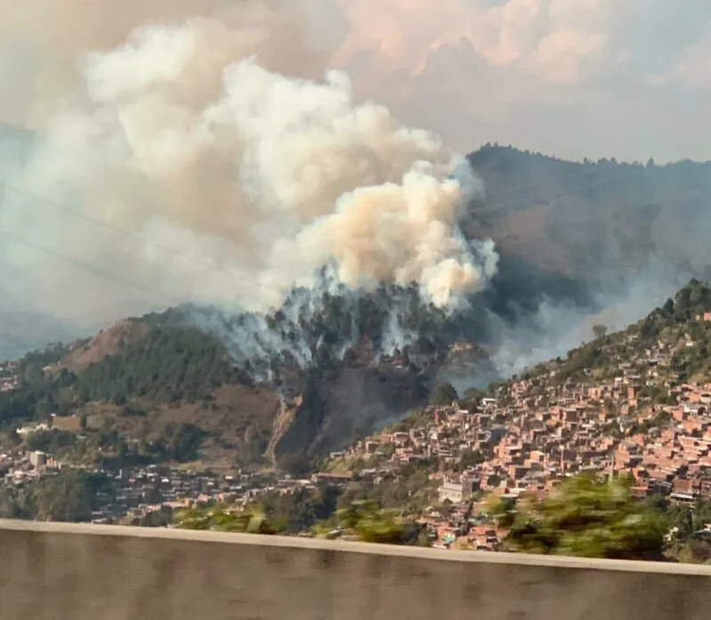 Controlado incendio en cerro Pan de Azúcar