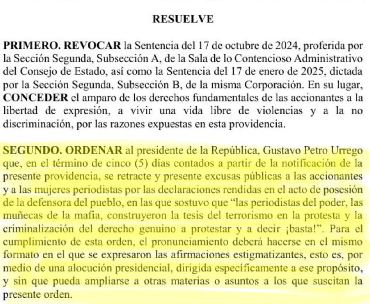 Corte Constitucional ordenó a Petro retractarse por llamar “muñecas de la mafia” a periodistas durante alocución oficial