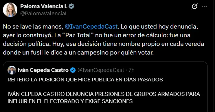 “Ojalá gane se pede el compañero Cepeda”, Disidencias de 'Calarcá' estarían presionando a la población por votos 