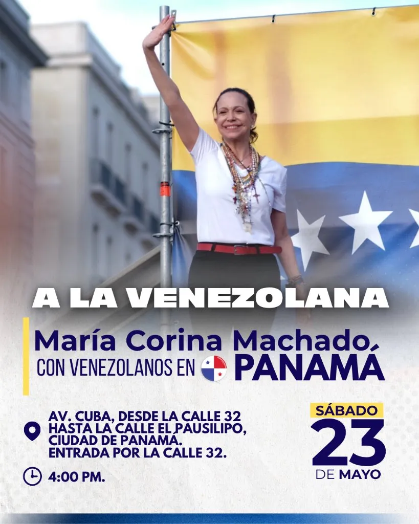 María Corina Machado visitará Panamá, se reunirá con la diáspora venezolana y el presidente Mulino