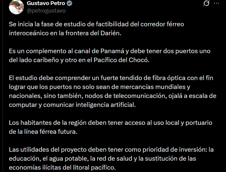 Mintransporte presentó avances del corredor férreo interoceánico y anunció inicio de fase de factibilidad 