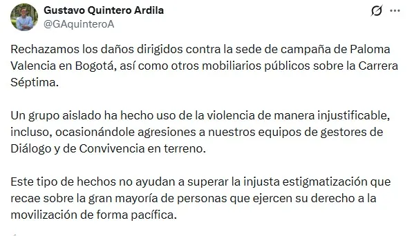 (EN VIDEO) Gobierno, Distrito y sectores políticos rechazaron ataque contra sede de campaña de Valencia y Oviedo