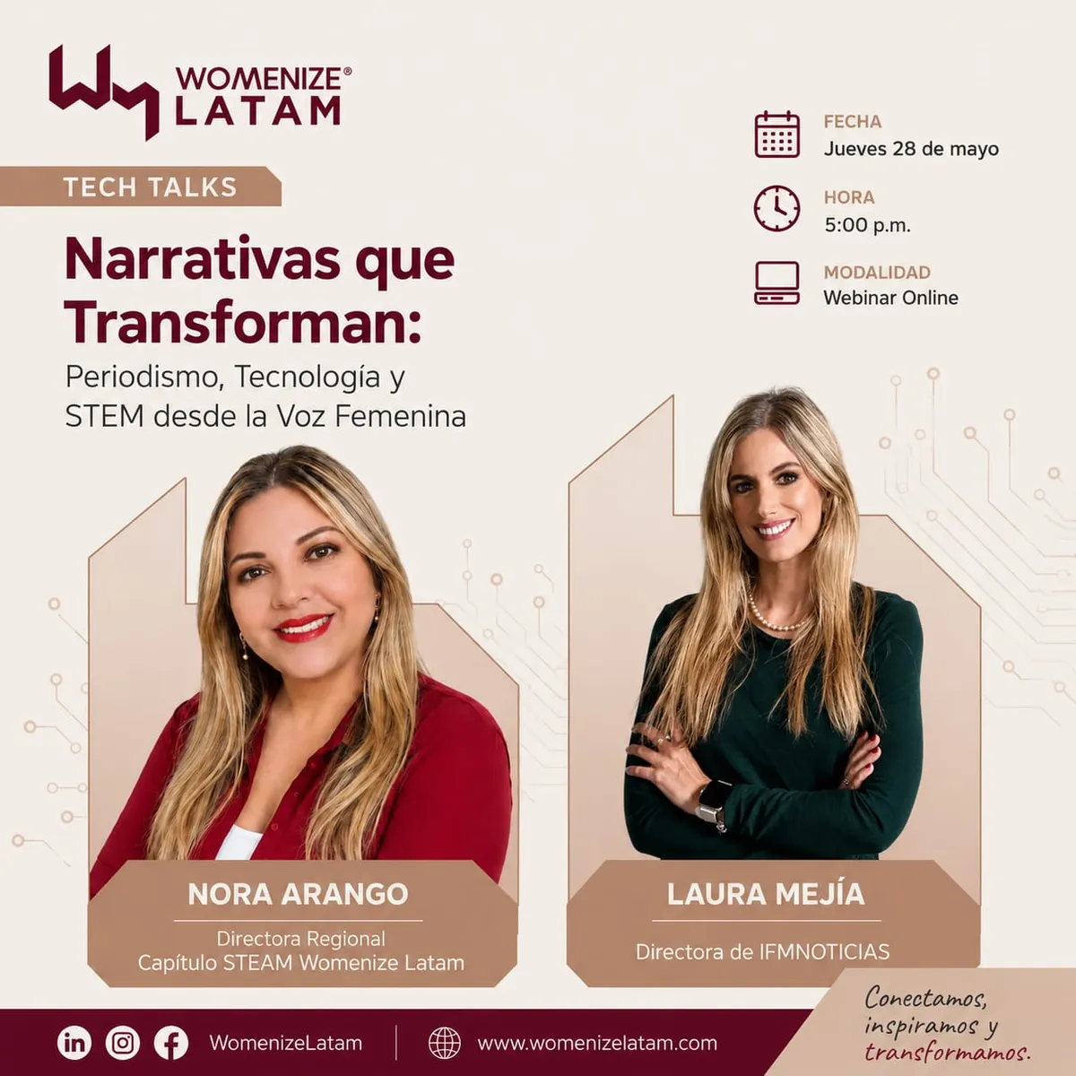 AGÉNDESE. No es el futuro, es ahora: mujeres liderarán la conversación en tecnología y periodismo en Latinoamérica