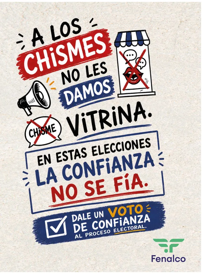 FENALCO lanzó campaña para blindar la confianza en las elecciones y combatir la desinformación