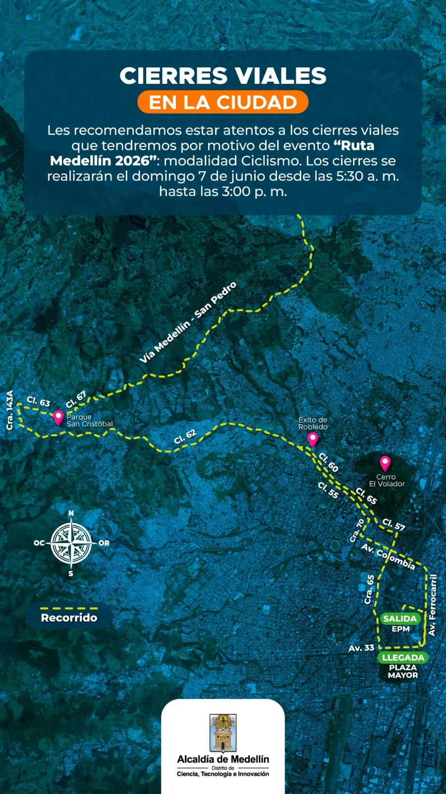 Medellín recibirá a corredores y ciclistas de 14 países en una nueva edición de Ruta Medellín 