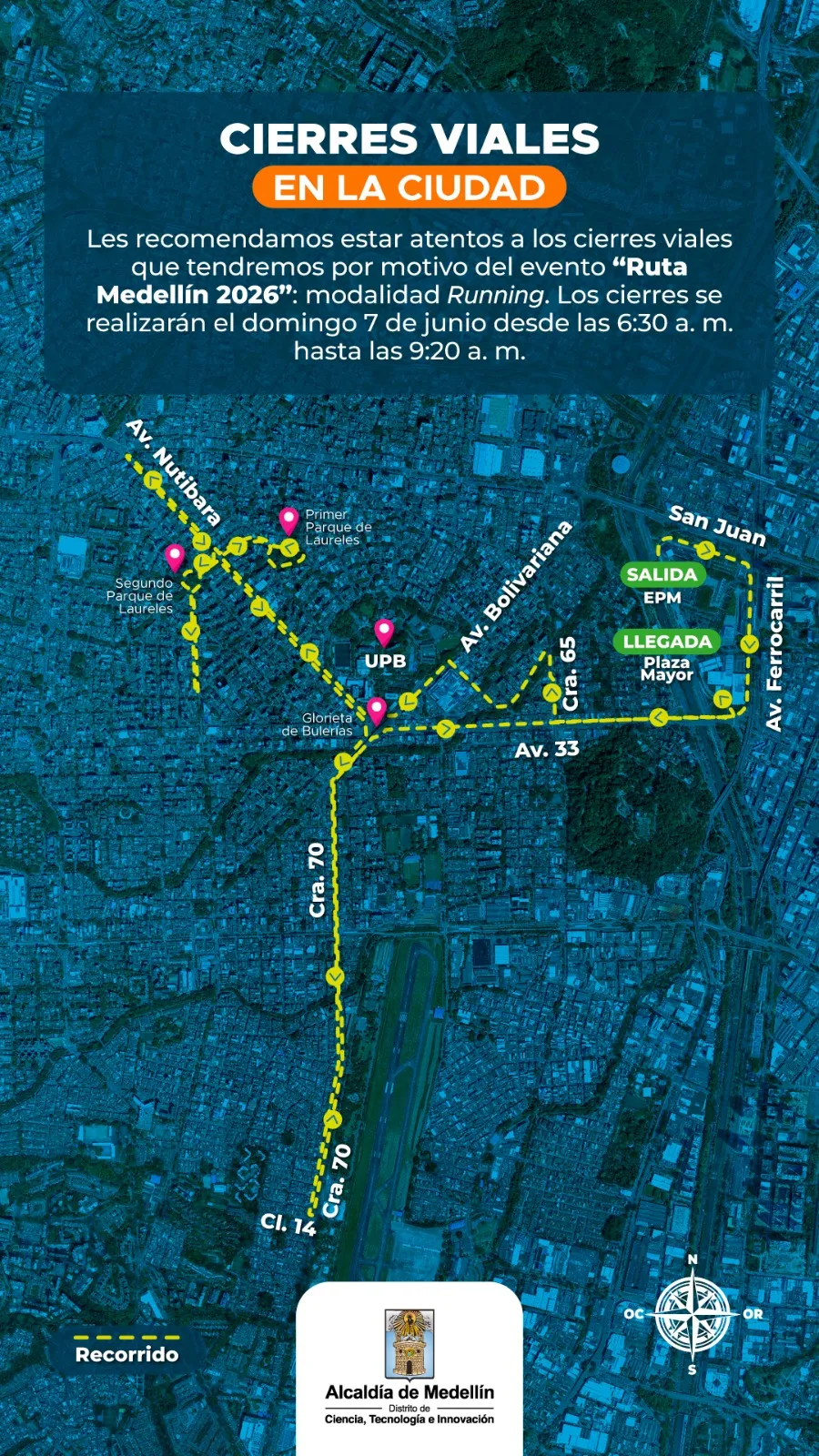 Medellín recibirá a corredores y ciclistas de 14 países en una nueva edición de Ruta Medellín 