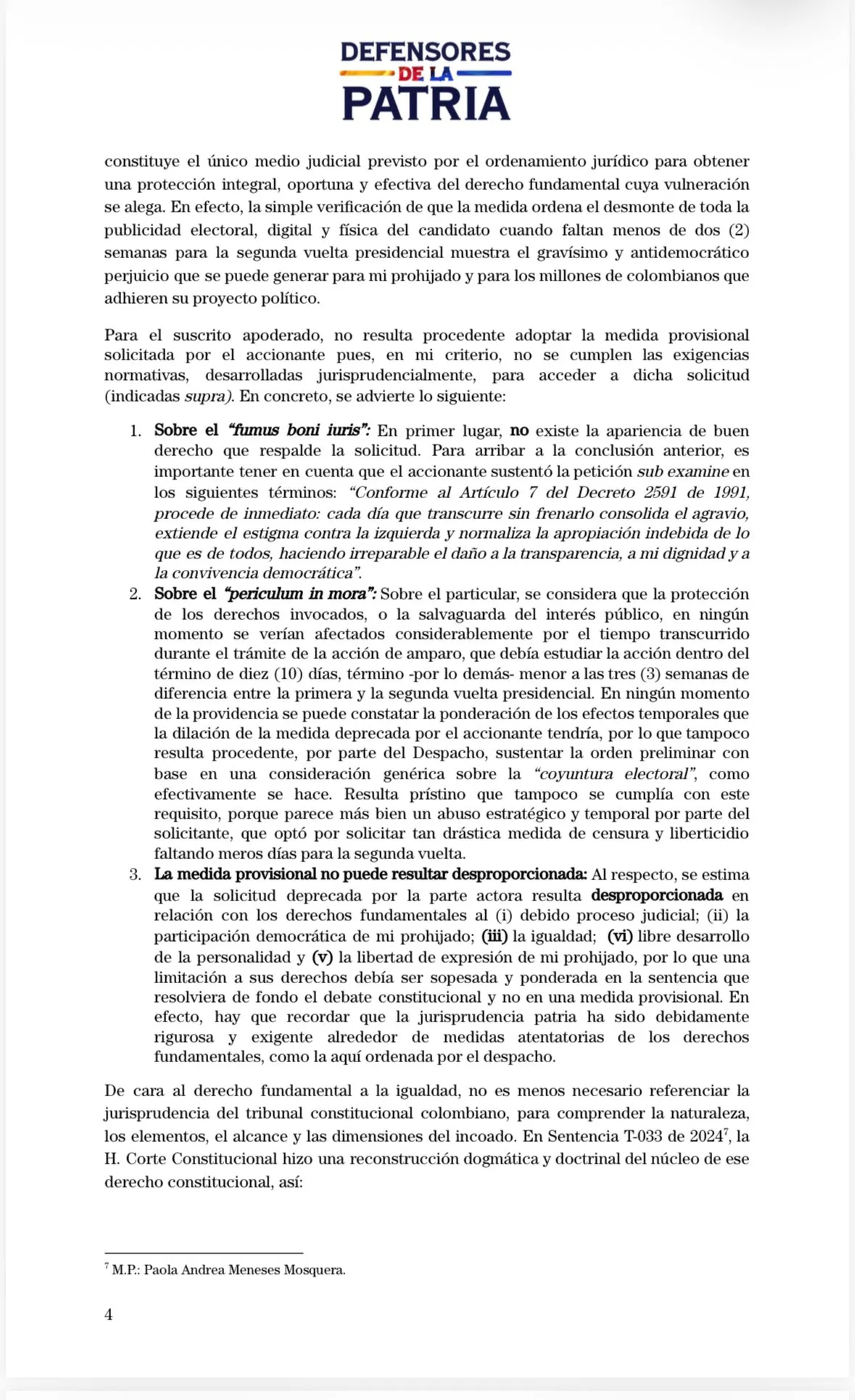 Campaña de Abelardo De La Espriella acude a la Corte Suprema tras medida que restringe uso de símbolos y eslóganes electorales