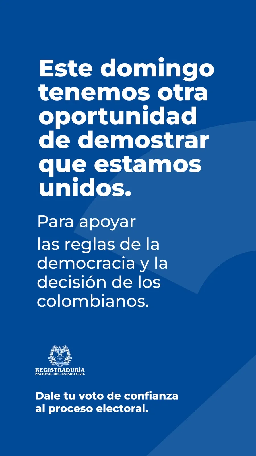 Registraduría lanzó campaña de pedagogía electoral para promover unidad y confianza de cara a la segunda vuelta presidencial