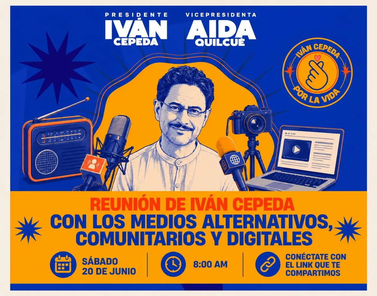 Iván Cepeda fue el único candidato que se reunió con los medios alternativos y comunitarios del país 
