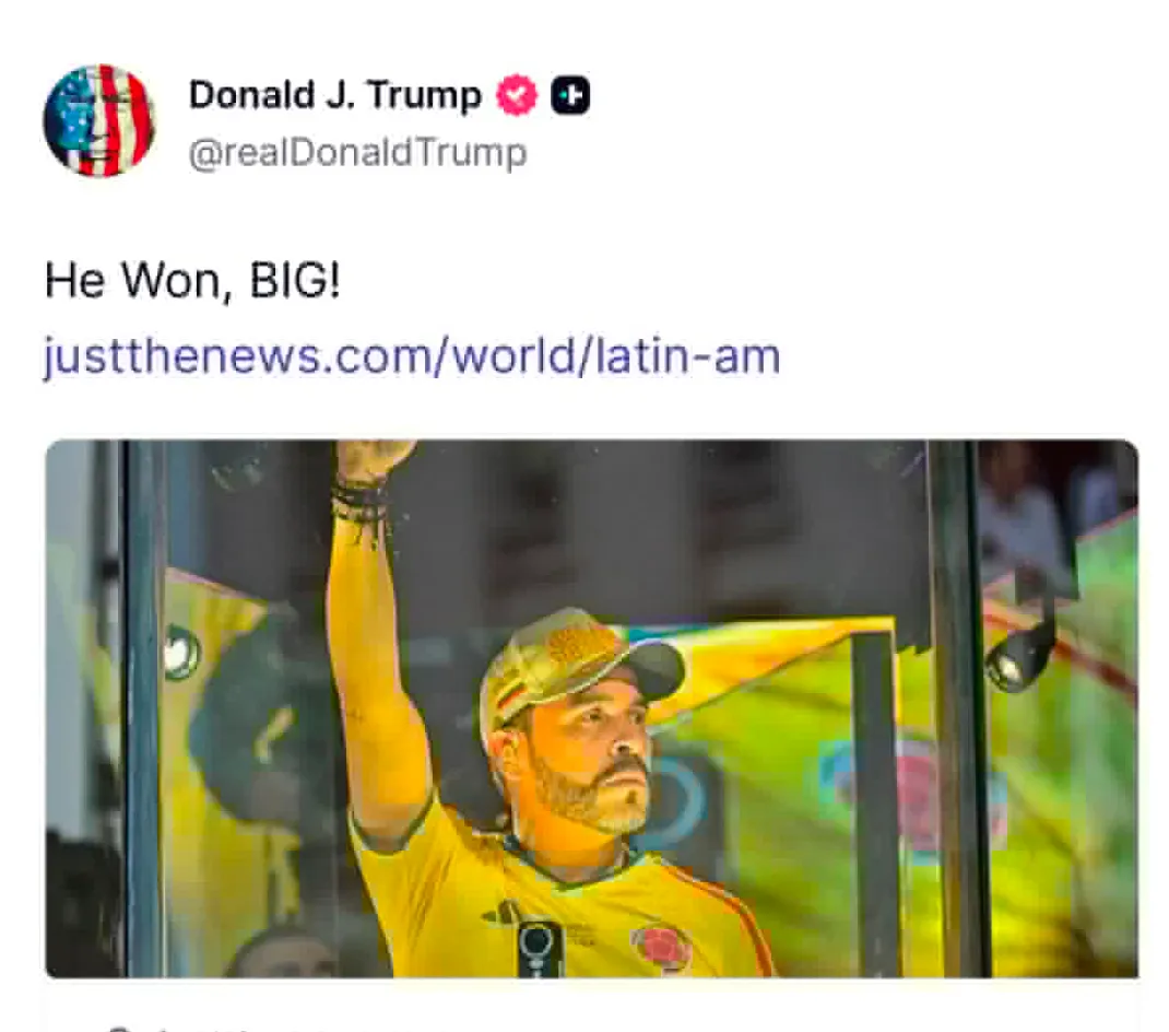 Elecciones 2026: Trump reaccionó a la elección de Abelardo de la Espriella: “Ganó, ¡GRANDE!”