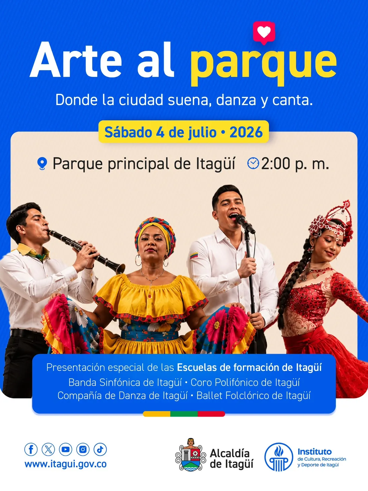 Itagüí abrirá un nuevo espacio para la cultura con una jornada de Arte al Parque