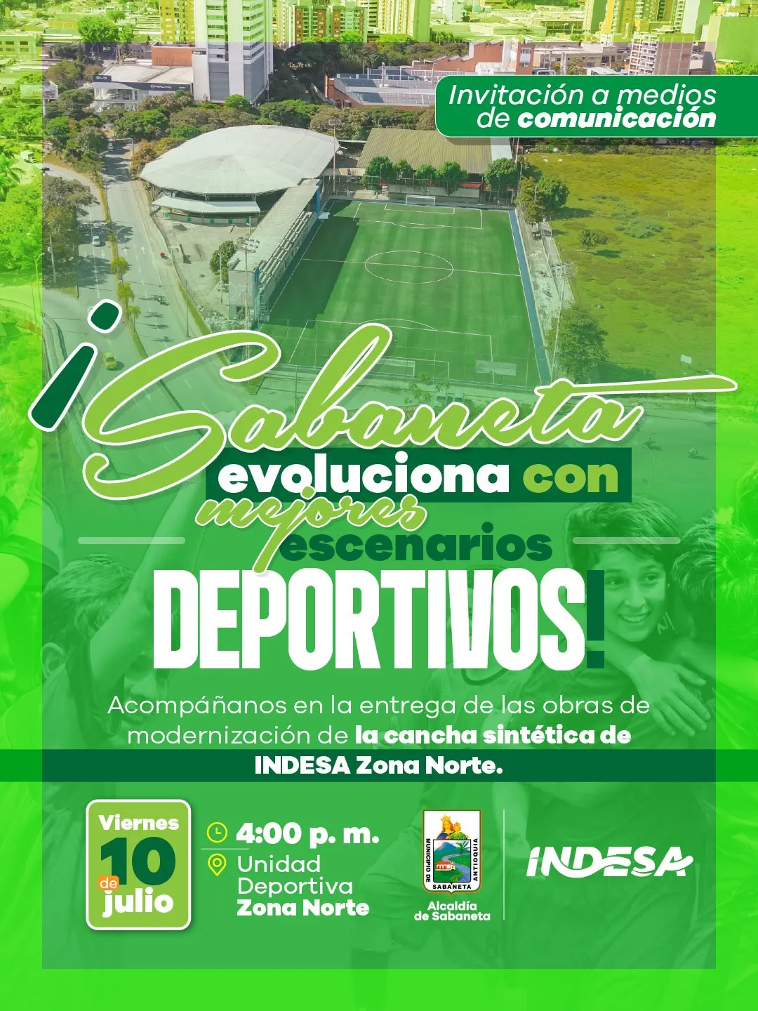 Con inversión superior a $1.300 millones, Sabaneta modernizó escenario deportivo en Zona Norte