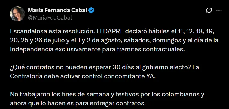 DAPRE declaró como hábiles varios fines de semana y el 20 de julio para adelantar trámites contractuales
