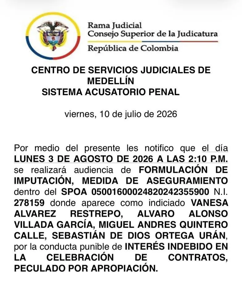 "Les llegó la hora": Federico Gutiérrez reaccionó a citación judicial por caso del Área Metropolitana 