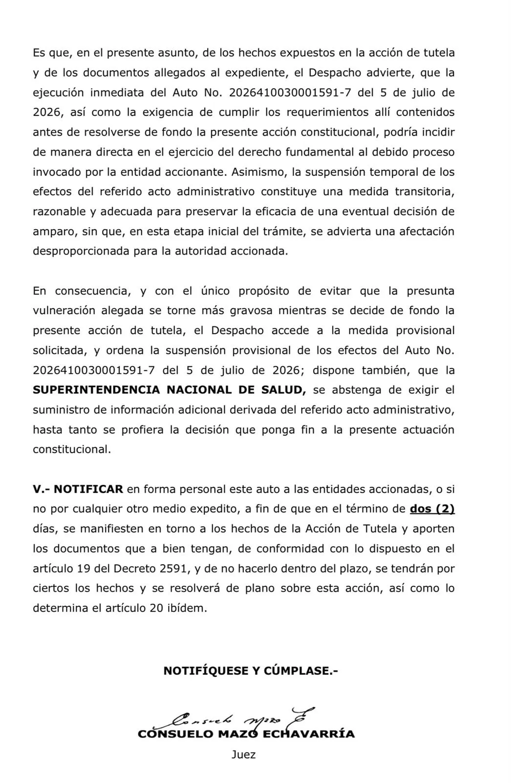 Justicia frenó de manera provisional actuación de la Supersalud contra el Hospital General de Medellín
