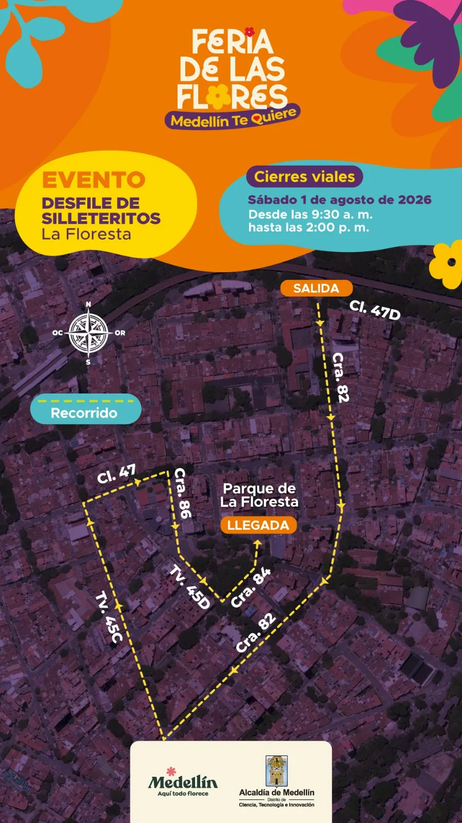 Feria de las Flores traerá cierres viales en Medellín entre el 31 de julio y el 10 de agosto