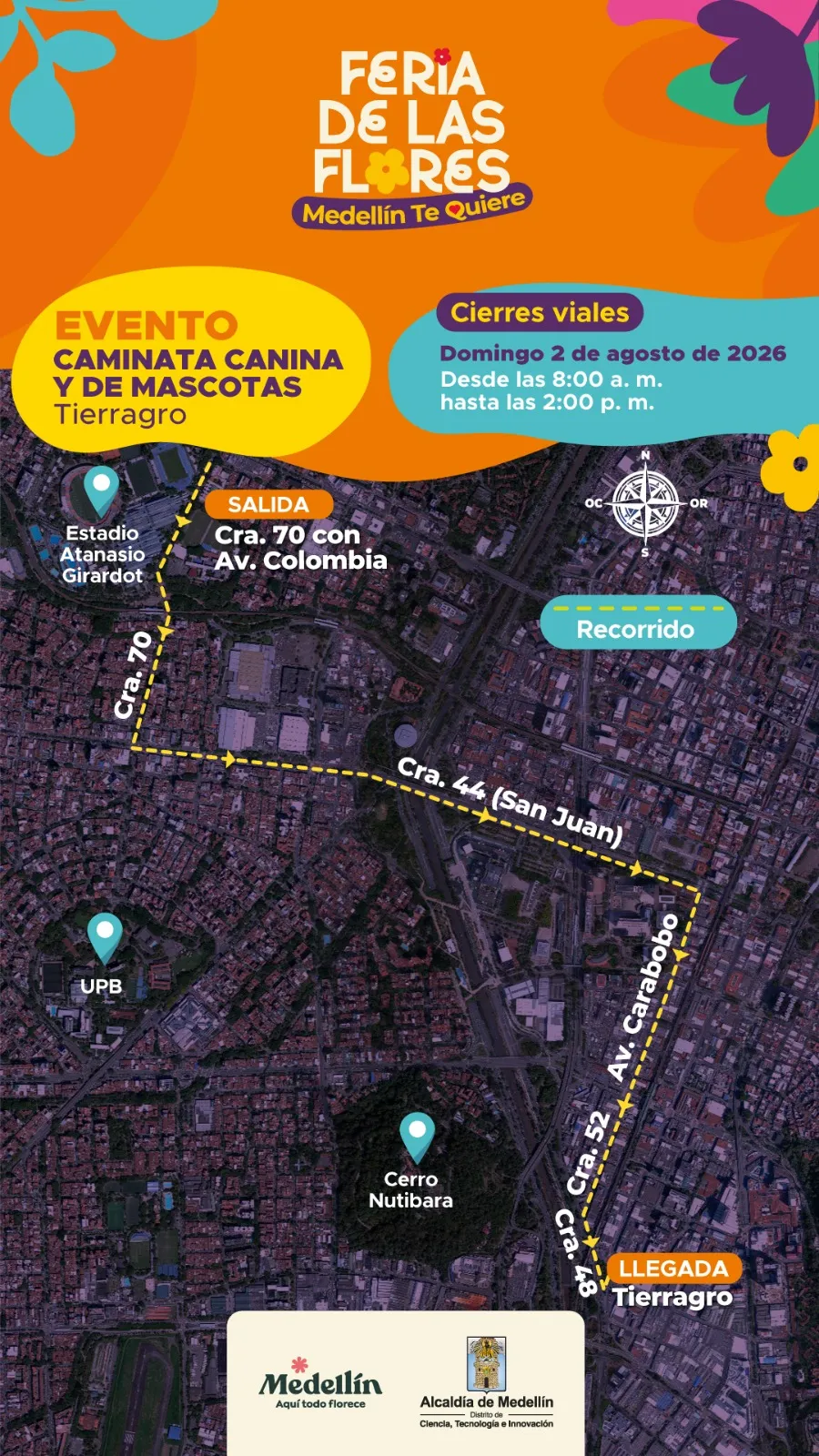 Feria de las Flores traerá cierres viales en Medellín entre el 31 de julio y el 10 de agosto