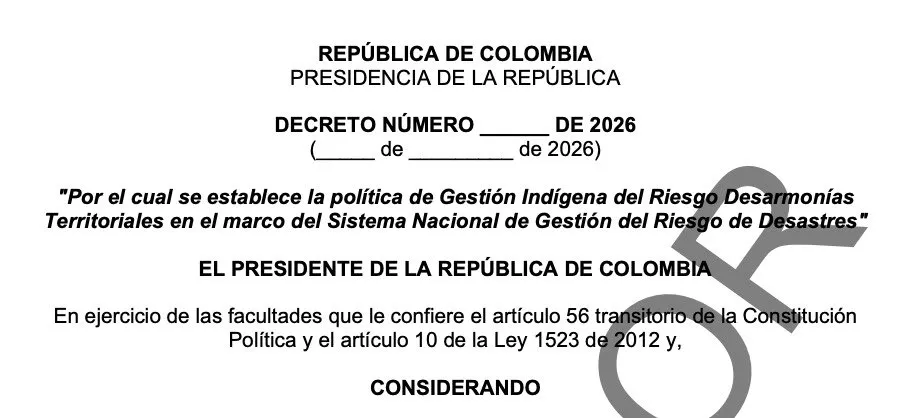 Senadora María Clara Posada cuestionó proyecto que ampliaría la participación de cabildos indígenas en recursos de la UNGRD al final del gobierno 