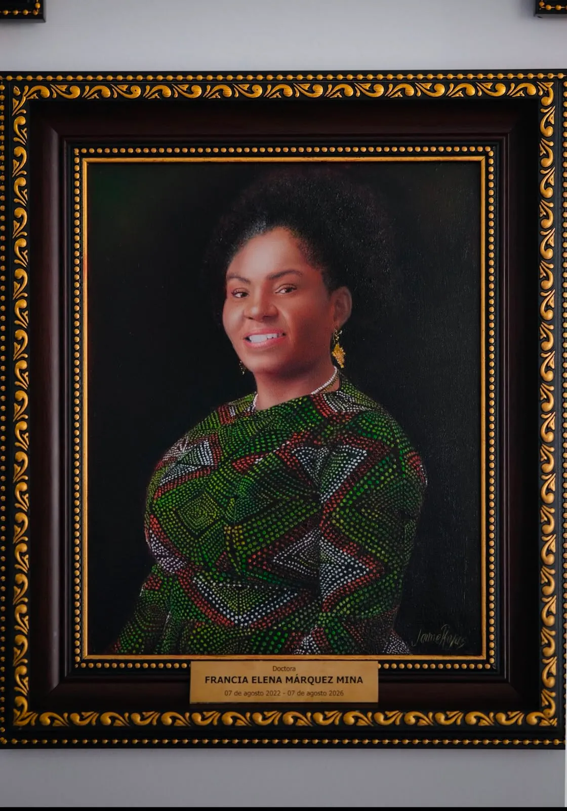 Francia Márquez presentó el retrato oficial que quedará en la Casa Vicepresidencial al cierre de su mandato