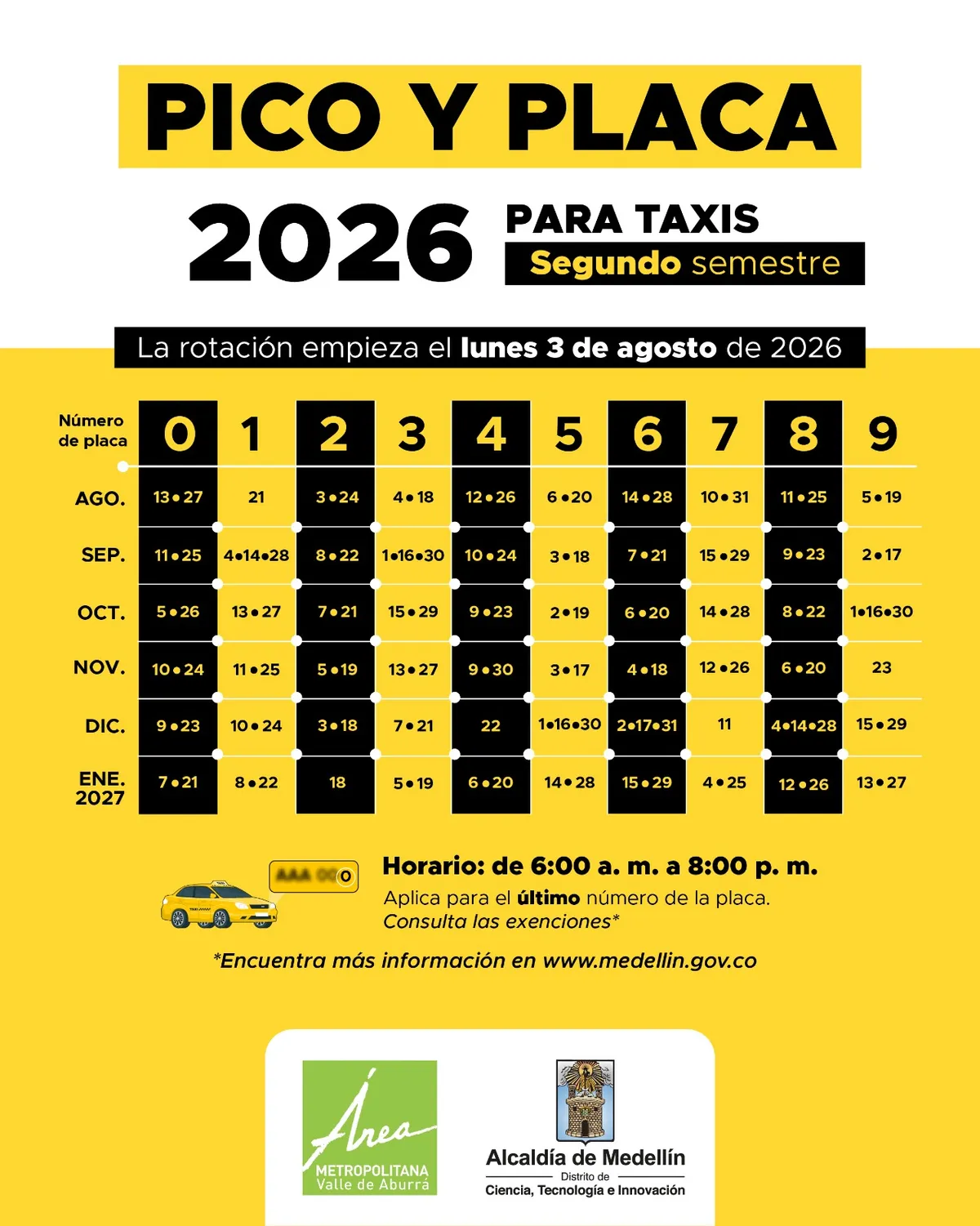Desde este lunes comienza la fase sancionatoria del nuevo Pico y Placa en Medellín