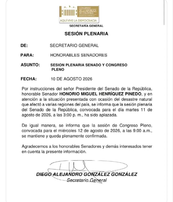 Aplazada sesión del Senado por terremoto