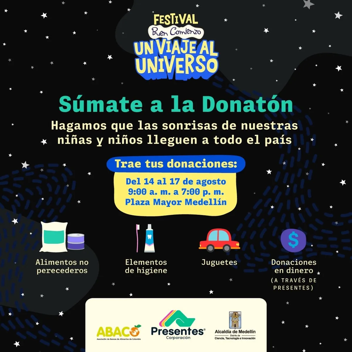 Medellín convierte el Festival Buen Comienzo en una gran jornada de solidaridad con familias afectadas por el sismo