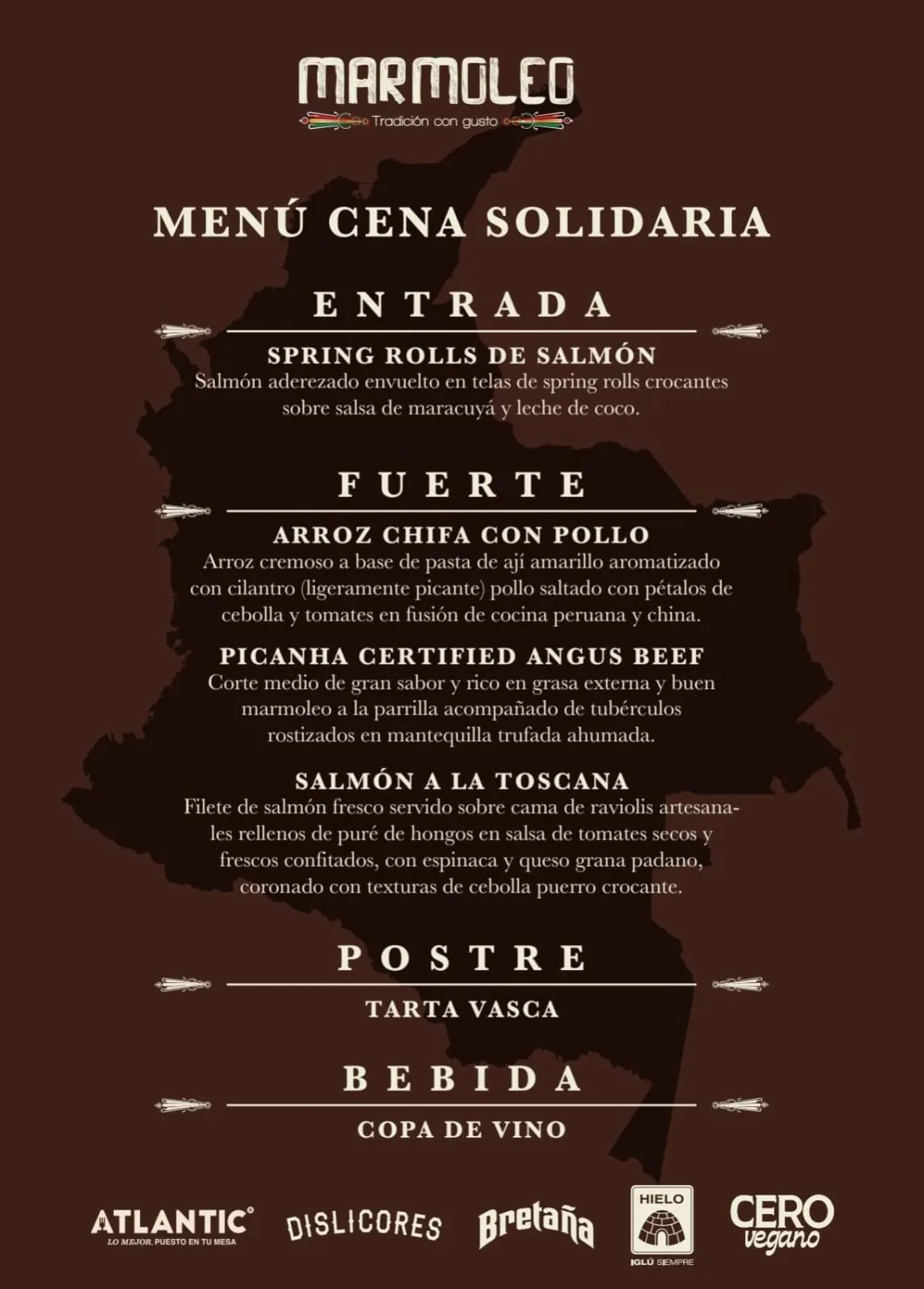 Restaurante Marmoleo realizará una Cena Solidaria por Colombia para apoyar a las zonas afectadas por el terremoto