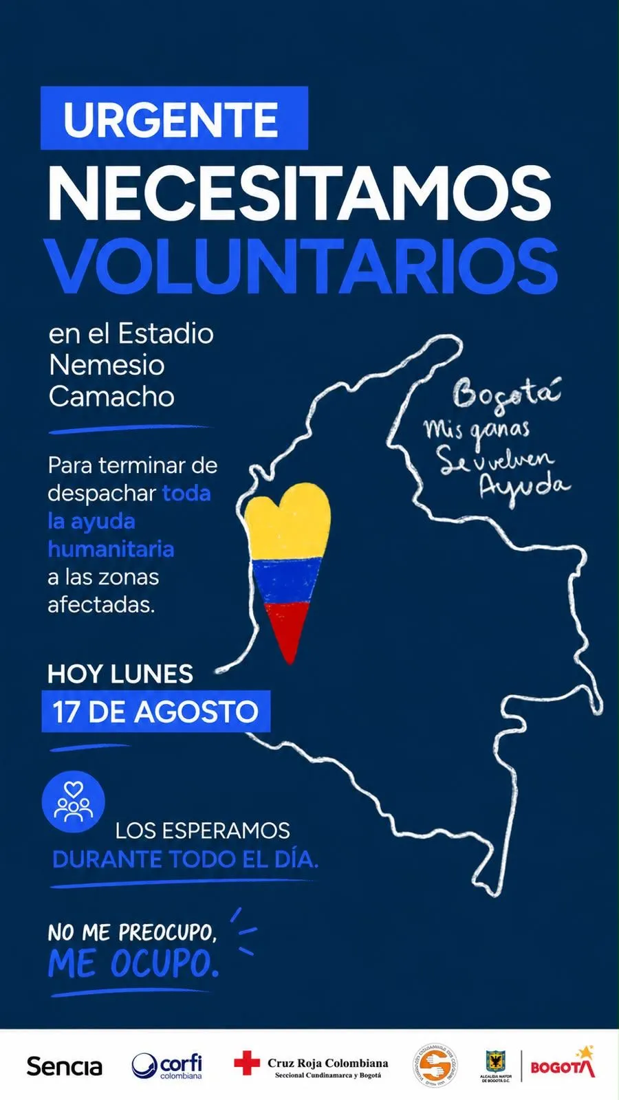 Fundación Sencia convoca voluntarios para completar la entrega de ayuda humanitaria en zonas afectadas