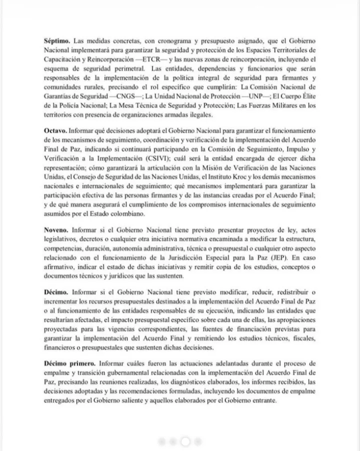 Firmantes del Acuerdo de Paz reclamaron información sobre decisiones para el periodo 2026-2030