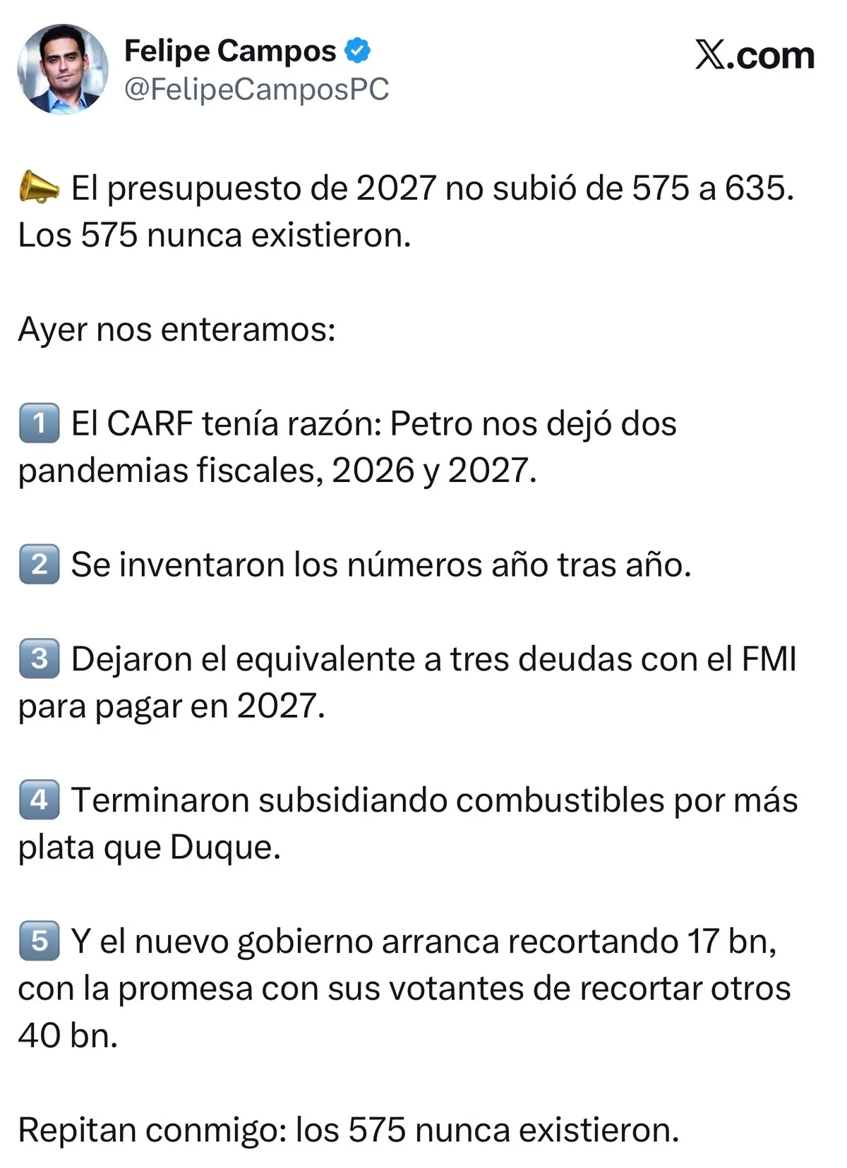 Análisis crítico al presupuesto nacional: ¿Una herencia fiscal compleja?