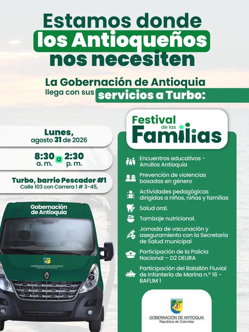 La Paisaneta amplía su recorrido por Antioquia y llega a Turbo con servicios para familias y jóvenes