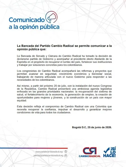 Más apoyos para De la Espriella en el Congreso: nuevos partidos declarados como coalición de gobierno
