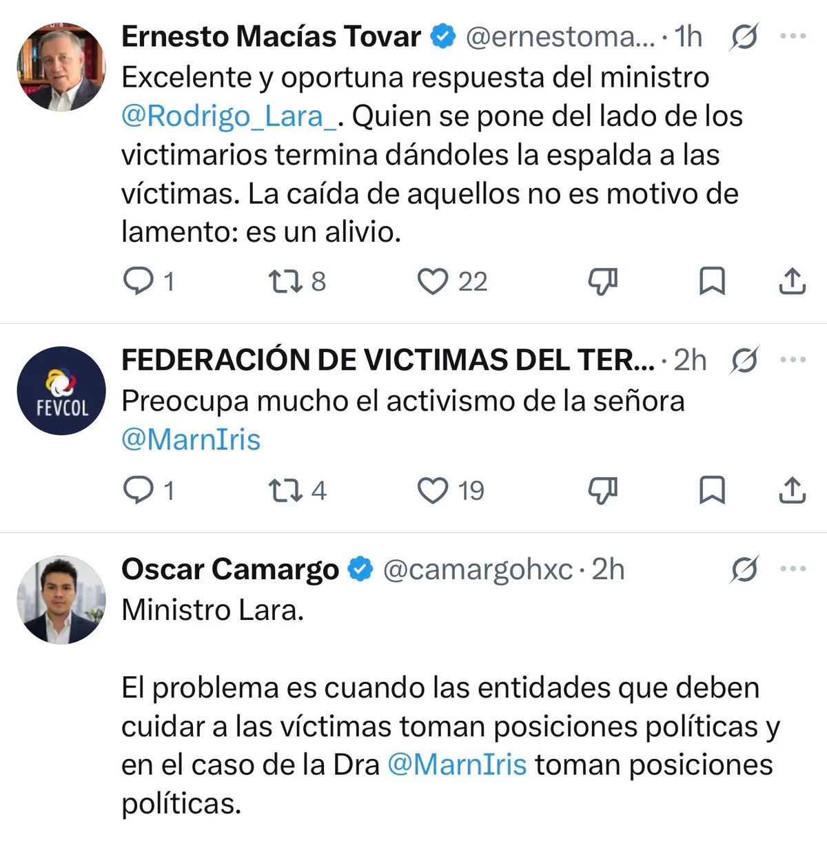 La polémica declaración de la defensora del pueblo Iris Marín que equipara al Estado constitucional con grupos ilegales